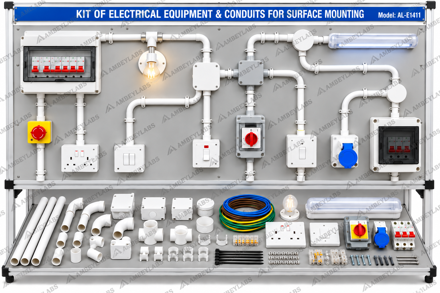 AL-E1411 KIT OF ELECTRICAL EQUIPMENT & CONDUITS FOR SURFACE MOUNTING